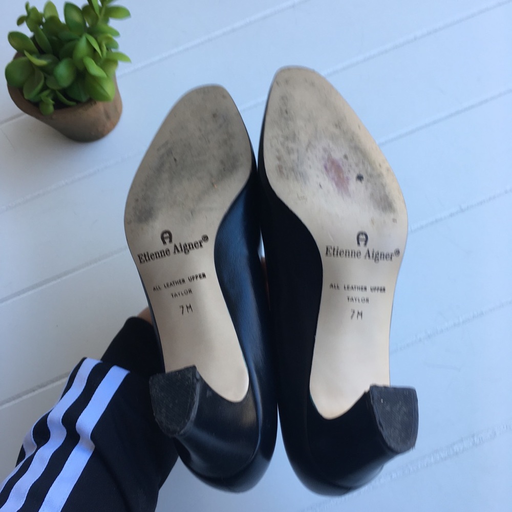 [Etienne Aigner] Classic Black Taylor Heels Retro - Picture 7 of 8